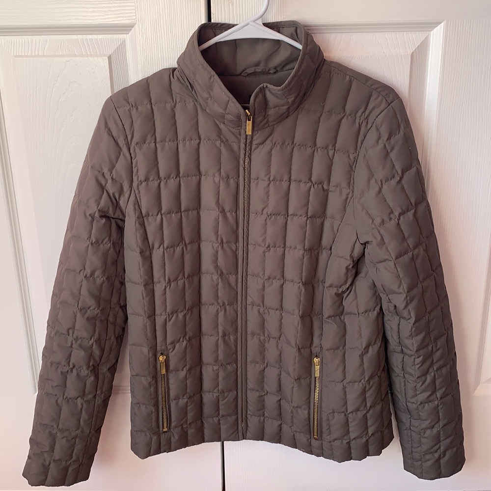 J. Crew Factory Quilted Green Snowcap Jacket Size… - image 2